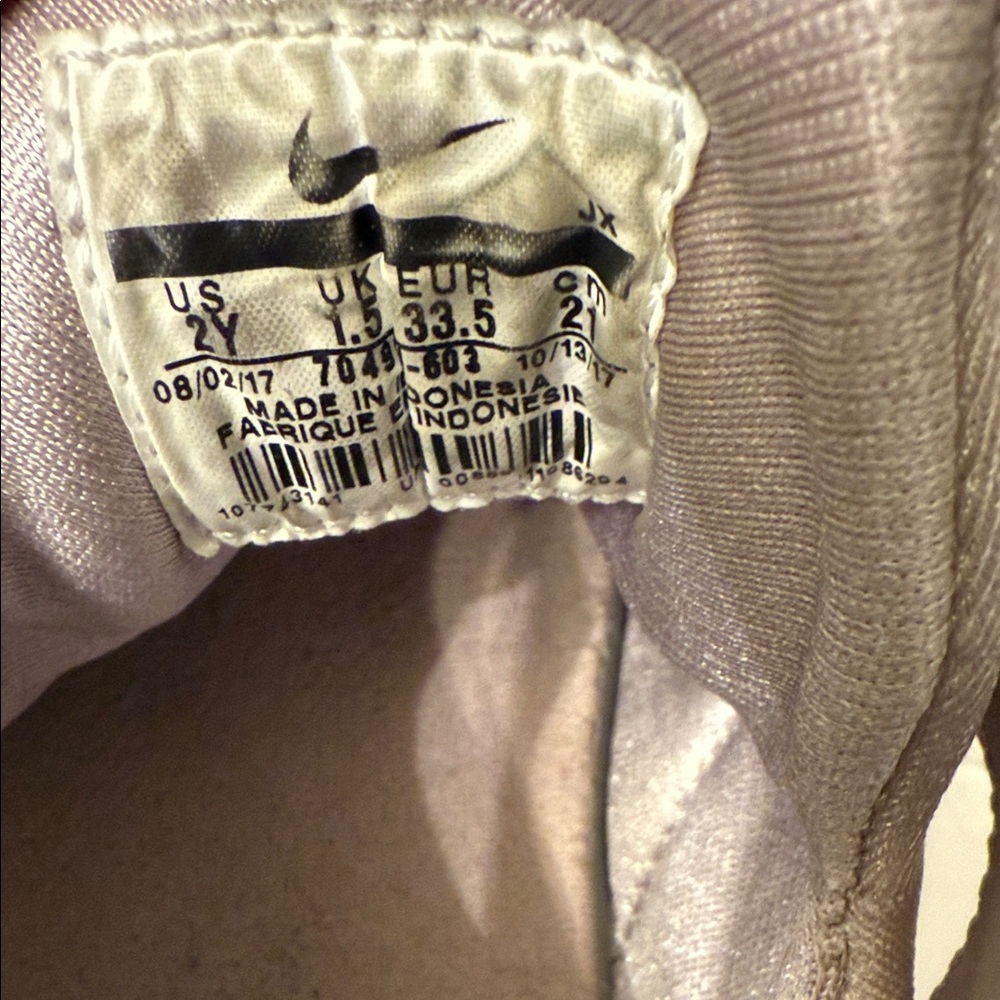 Nike mauve pink hurache sneakers size 2 youth kids - Picture 5 of 5
